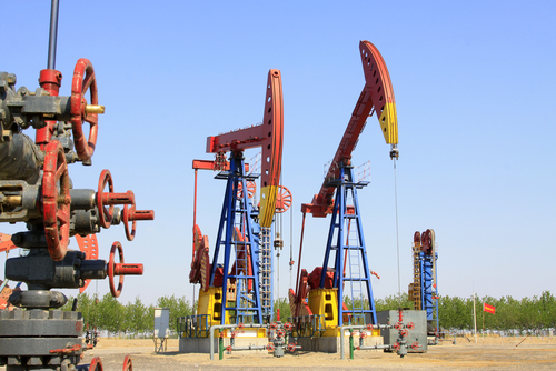 Crude oil in storage amid massive oversupply